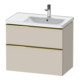 Duravit Waschtischunterschrank D-Neo 78,4x45,2cm, 1 Kast, B R, g pol/Taupe ma-1