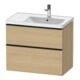 Duravit Waschtischunterschrank D-Neo 78,4x45,2cm, 1 Kast, B R, sw/Ei Nat-1