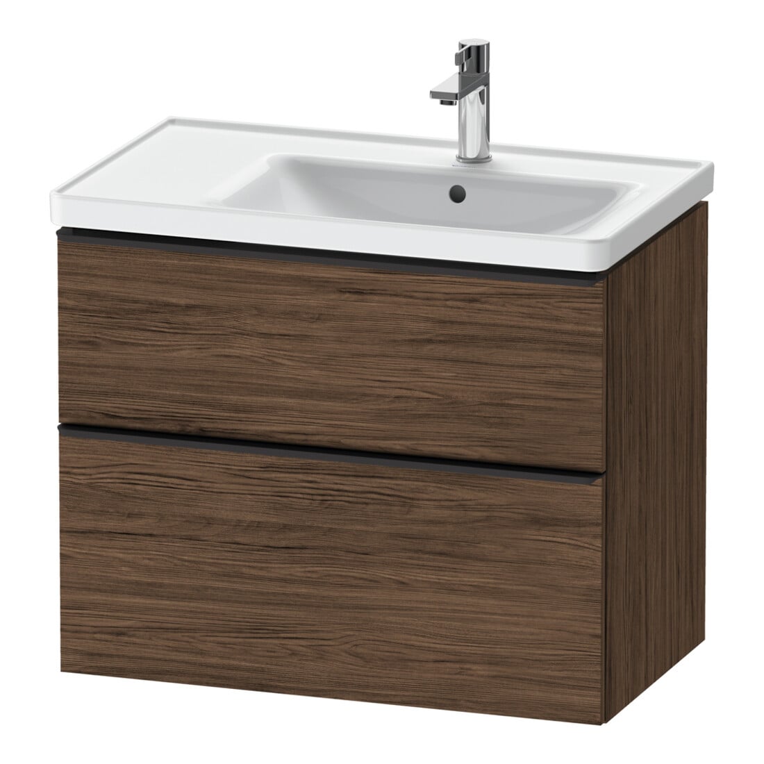 Duravit Waschtischunterschrank D-Neo 78,4x45,2cm, 1 Kast, B R, sw/Nuss dkl.