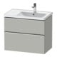 Duravit Waschtischunterschrank D-Neo 78,4x45,2cm, 1 Kast, B re, chr/Beton ma-1