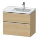 Duravit Waschtischunterschrank D-Neo 78,4x45,2cm, 1 Kast, B re, chr/Eiche Nat-1