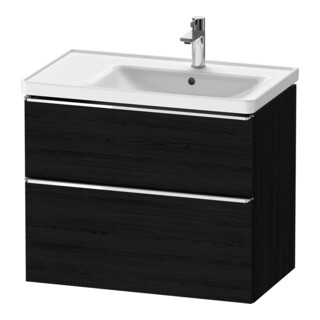 Duravit Waschtischunterschrank D-Neo 78,4x45,2cm, 1 Kast, B re, chr/Eiche sw