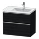Duravit Waschtischunterschrank D-Neo 78,4x45,2cm, 1 Kast, B re, chr/Eiche sw-1