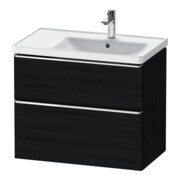 Duravit Waschtischunterschrank D-Neo 78,4x45,2cm, 1 Kast, B re, chr/Eiche sw