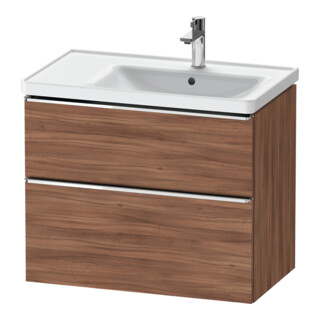 Duravit Waschtischunterschrank D-Neo 78,4x45,2cm, 1 Kast, B re, chr/Nussb Nat