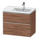 Duravit Waschtischunterschrank D-Neo 78,4x45,2cm, 1 Kast, B re, chr/Nussb Nat-1