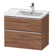 Duravit Waschtischunterschrank D-Neo 78,4x45,2cm, 1 Kast, B re, chr/Nussb Nat