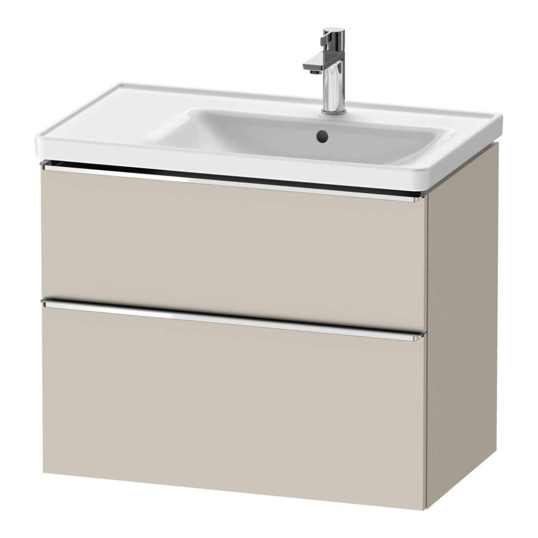 Duravit Waschtischunterschrank D-Neo 78,4x45,2cm, 1 Kast, B re, chr/Taup ma