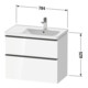 Duravit Waschtischunterschrank D-Neo 78,4x45,2cm, 1 Kast, B re, chr/we hgl