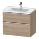 Duravit Waschtischunterschrank D-Neo 78,4x45,2cm, ch/Ei ma, 1 Kast, 1 Ausz.-1