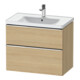 Duravit Waschtischunterschrank D-Neo 78,4x45,2cm, ch/Ei N, 1 Schubk., 1 Ausz.-1