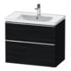 Duravit Waschtischunterschrank D-Neo 78,4x45,2cm, ch/Ei s, 1 Schubk., 1 Ausz.-1