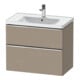 Duravit Waschtischunterschrank D-Neo 78,4x45,2cm, ch/Lein, 1 Schubk., 1 Ausz.-1