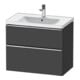 Duravit Waschtischunterschrank D-Neo 78,4x45,2cm, chr/Gra m, 1 Kast, 1 Ausz.-1