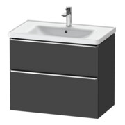 Duravit Waschtischunterschrank D-Neo 78,4x45,2cm, chr/Gra m, 1 Kast, 1 Ausz.