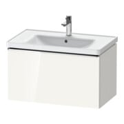 Duravit Waschtischunterschrank D-Neo 78,4x45,2cm, chr/we hgl, 1 Ausz., wandhängend