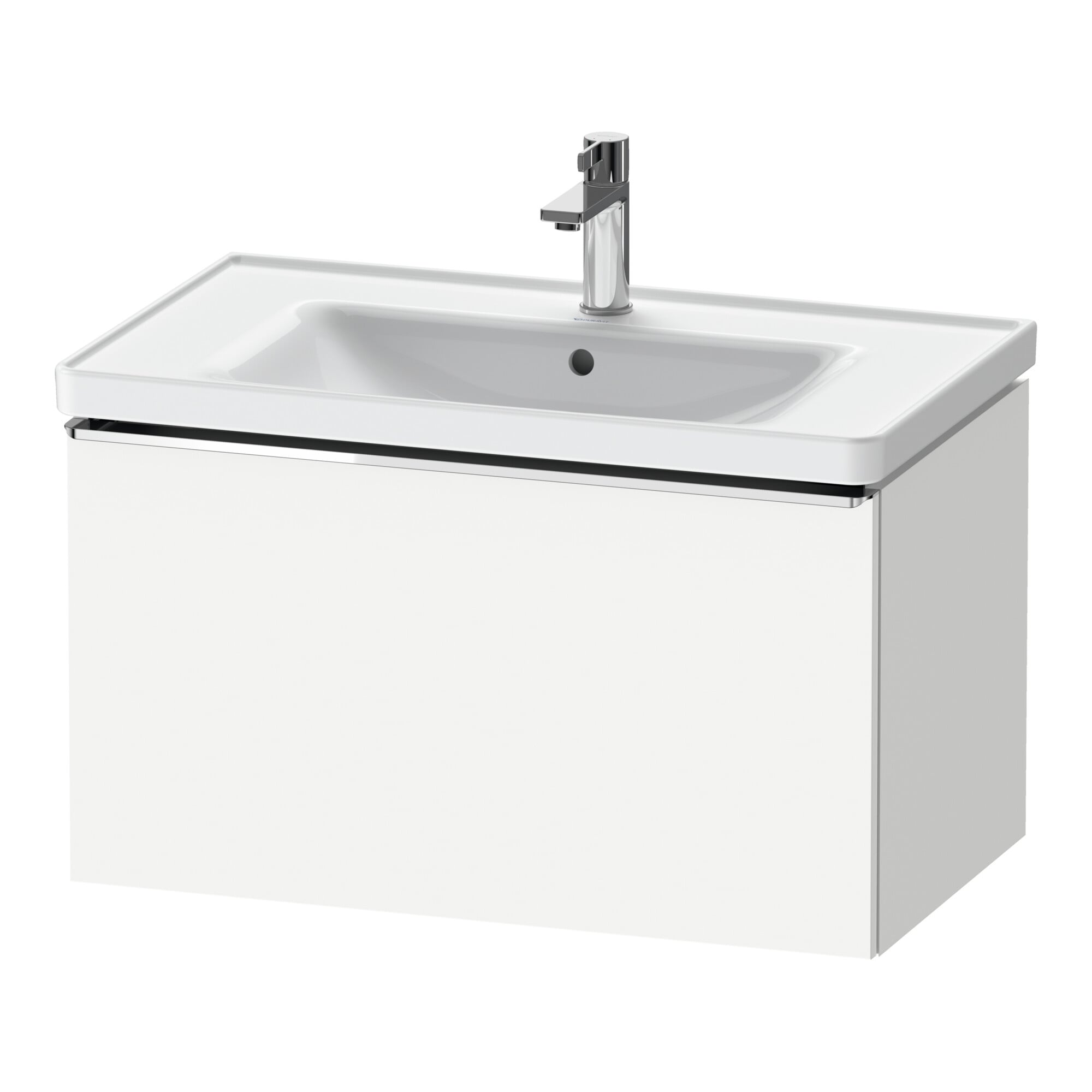 Duravit Waschtischunterschrank D-Neo 78,4x45,2cm, chr/we ma, 1 Ausz., wandhängend