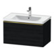 Duravit Waschtischunterschrank D-Neo 78,4x45,2cm, g pol/Ei sw, 1 Ausz., wandhängend-1