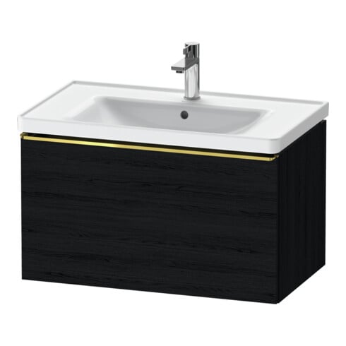 Duravit Waschtischunterschrank D-Neo 78,4x45,2cm, g pol/Ei sw, 1 Ausz., wandhängend
