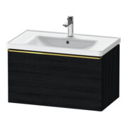 Duravit Waschtischunterschrank D-Neo 78,4x45,2cm, g pol/Ei sw, 1 Ausz., wandhängend