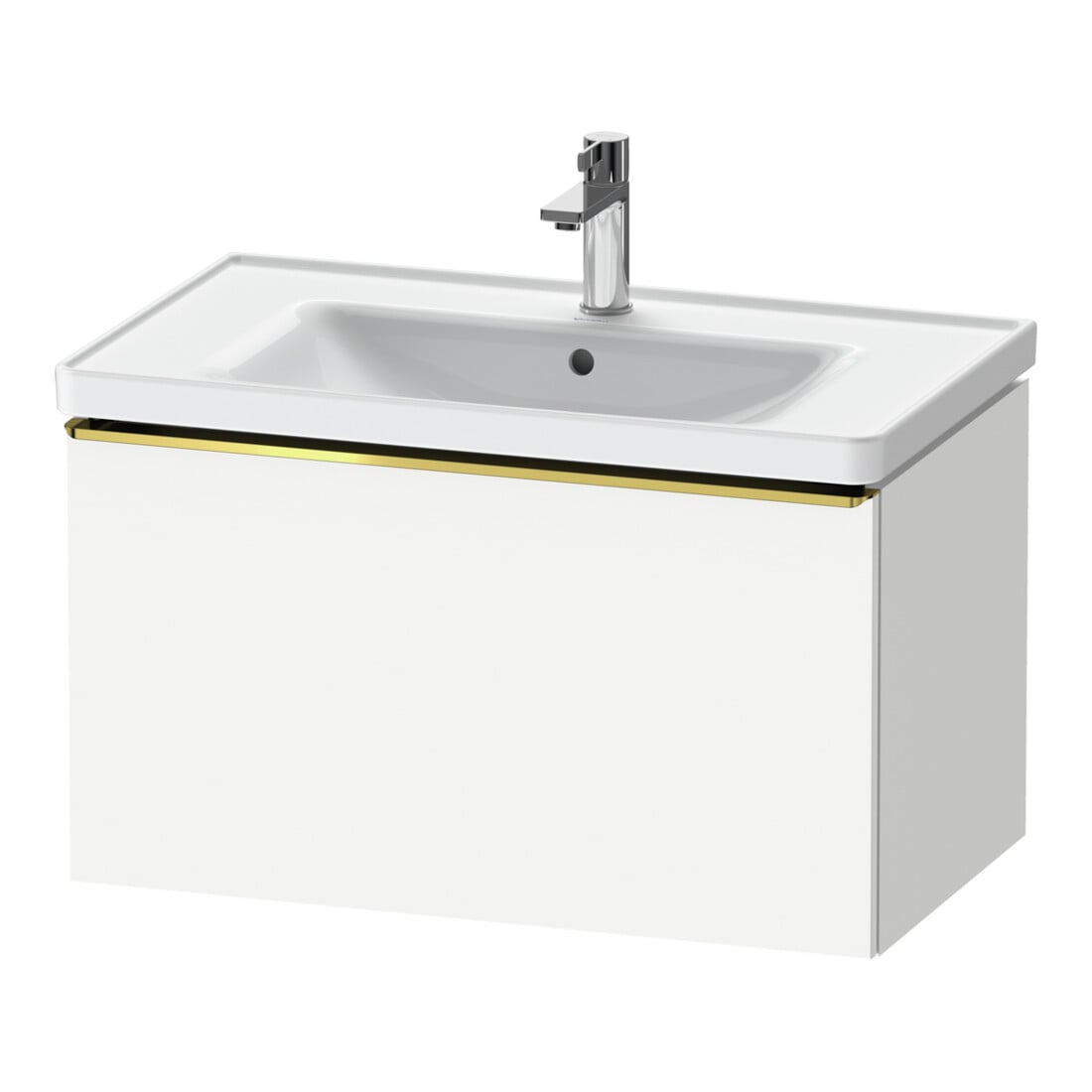 Duravit Waschtischunterschrank D-Neo 78,4x45,2cm, g pol/w ma, 1 Ausz., wandhängend