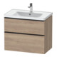 Duravit Waschtischunterschrank D-Neo 78,4x45,2cm, sw/Ei ma, 1 Kast, 1 Ausz.-1
