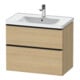 Duravit Waschtischunterschrank D-Neo 78,4x45,2cm, sw/Ei N, 1 Schubk., 1 Ausz.-1