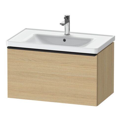 Duravit Waschtischunterschrank D-Neo 78,4x45,2cm, sw/Ei Nat, 1 Ausz., wandhängend