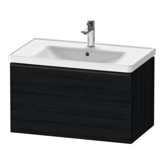 Duravit Waschtischunterschrank D-Neo 78,4x45,2cm, sw/Ei sw, 1 Ausz., wandhängend