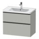 Duravit Waschtischunterschrank D-Neo 78,4x45,2cm, sw/gr m, 1 Schubk., 1 Ausz.-1