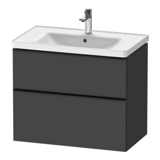 Duravit Waschtischunterschrank D-Neo 78,4x45,2cm, sw/Grap m, 1 Kast, 1 Ausz.