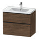 Duravit Waschtischunterschrank D-Neo 78,4x45,2cm, sw/Nuss d, 1 Kast, 1 Ausz.-1