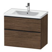 Duravit Waschtischunterschrank D-Neo 78,4x45,2cm, sw/Nuss d, 1 Kast, 1 Ausz.