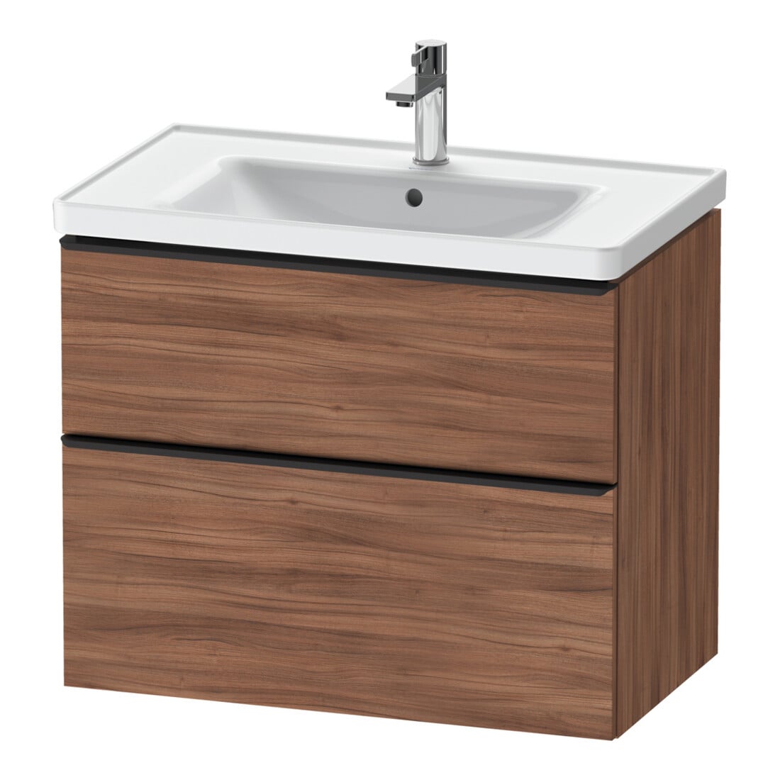 Duravit Waschtischunterschrank D-Neo 78,4x45,2cm, sw/Nuss N, 1 Kast, 1 Ausz.