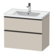 Duravit Waschtischunterschrank D-Neo 78,4x45,2cm, sw/Taup m, 1 Kast, 1 Ausz.-1