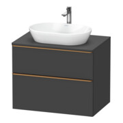 Duravit Waschtischunterschrank D-Neo 80x55cm, b geb/Gra m, 2 SBK, 1 A, 1 Pl