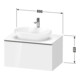 Duravit Waschtischunterschrank D-Neo 80x55cm, ch/Bas m, 1 A, 1 Pl, wandhängend