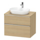 Duravit Waschtischunterschrank D-Neo 80x55cm, ch/Ei N, 2 SBK, 1 A, 1 Pl-1
