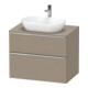 Duravit Waschtischunterschrank D-Neo 80x55cm, ch/Lein, 2 SBK, 1 A, 1 Pl-1