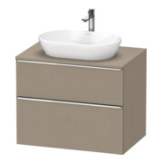Duravit Waschtischunterschrank D-Neo 80x55cm, ch/Lein, 2 SBK, 1 A, 1 Pl-1