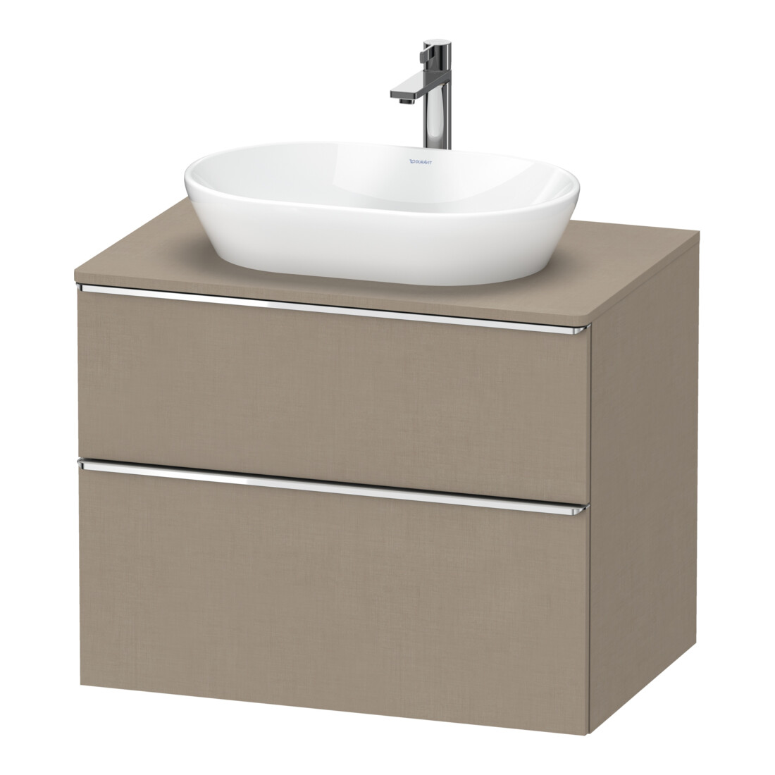 Duravit Waschtischunterschrank D-Neo 80x55cm, ch/Lein, 2 SBK, 1 A, 1 Pl