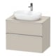 Duravit Waschtischunterschrank D-Neo 80x55cm, chr/Taup m, 2 SBK, 1 A, 1 Pl-1