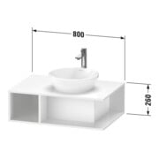 Duravit Waschtischunterschrank D-Neo 80x55cm, E ma, 1 F, 1 Konsolenpl., wandhängend-3
