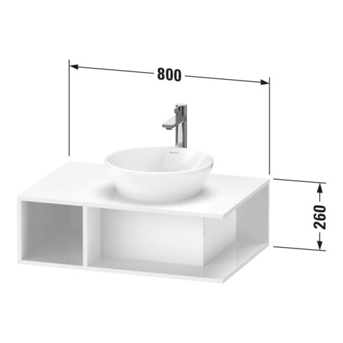 Duravit Waschtischunterschrank D-Neo 80x55cm, E s, 1 Fa, 1 Konsolenpl., wandhängend