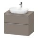 Duravit Waschtischunterschrank D-Neo 80x55cm, ES geb/Bas m, 2 SBK, 1 A, 1 Pl-1
