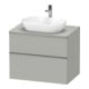 Duravit Waschtischunterschrank D-Neo 80x55cm, ES geb/gr m, 2 SBK, 1 A, 1 Pl-1