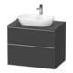 Duravit Waschtischunterschrank D-Neo 80x55cm, ES geb/Gra m, 2 SBK, 1 A, 1 Pl-1