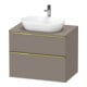 Duravit Waschtischunterschrank D-Neo 80x55cm, g pol/Bas m, 2 SBK, 1 A, 1 Pl-1