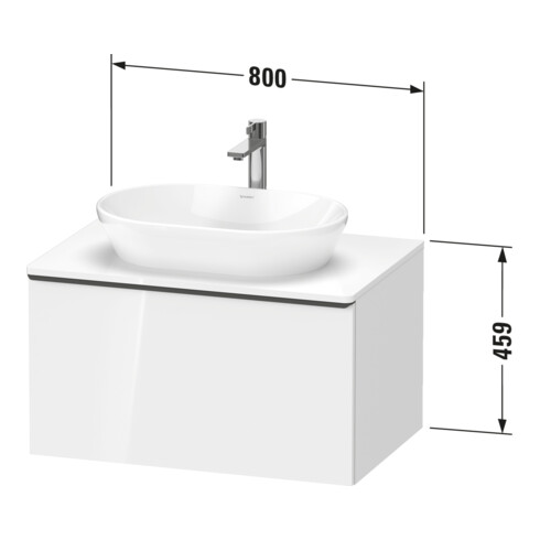 Duravit Waschtischunterschrank D-Neo 80x55cm, g pol/Nu d, 1 A, 1 Pl, wandhängend