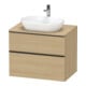 Duravit Waschtischunterschrank D-Neo 80x55cm, sw/Ei N, 2 SBK, 1 A, 1 Pl-1